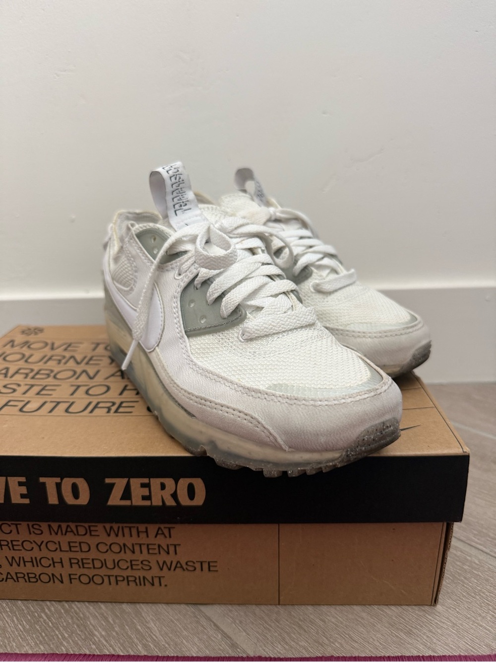 Nike White/Light Gray Hybrid Air Max Sneaker